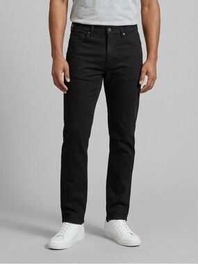 Everlane Men Slim Straight Jeans — Black Denim